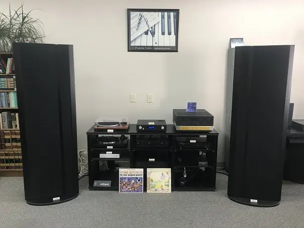 Magnepan MG 3.7i speakers in the showroom