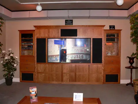 A custom-installed home theater room